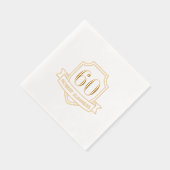 シールドとリボンの誕生日 箔ナプキン (右)