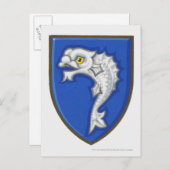 シールドの紋章のイラストレーション ポストカード (正面/裏面)