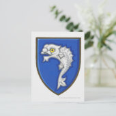 シールドの紋章のイラストレーション ポストカード (スタンド正面)