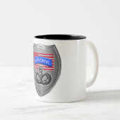 シールドギフトコーヒーマグ付き記念エアボーン ツートーンマグカップ (正面右)