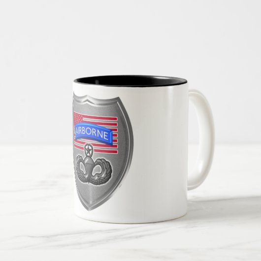 シールドギフトコーヒーマグ付き記念エアボーン ツートーンマグカップ (正面右)