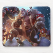 シールドベアラゲームマウスパッド | 戦士をテーマにしたパッド マウスパッド (正面)