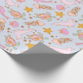 シールドルフィンジェリーカートルスターフィッシュパステル ラッピングペーパー (角)