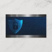 シールドロゴのロック | バイナリコード 名刺 (裏面)