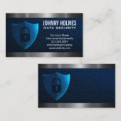 シールドロゴのロック | バイナリコード 名刺 (正面/裏面)