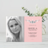 シールド写真の卒業発表 招待状 (スタンド正面)