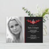 シールド写真の卒業発表 招待状 (スタンド正面)