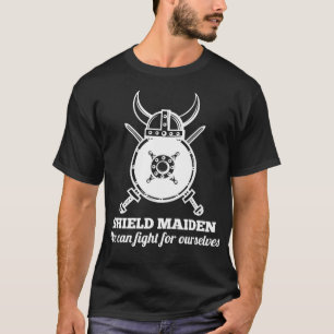 シールド処女我々は自分自身の白のために戦うことができる Tシャツ