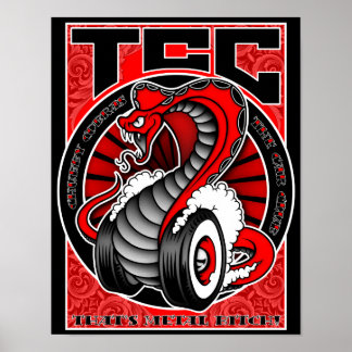 シールド11x14レッドキャンバス ポスター