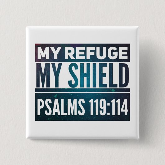 シールド – 四角ボタンピン 缶バッジ (正面)