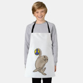 シールハンドボール選手ハンドボール エプロン (着用した状態)