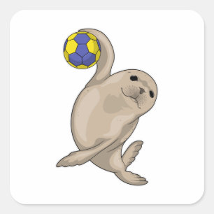 シールハンドボール選手ハンドボール スクエアシール