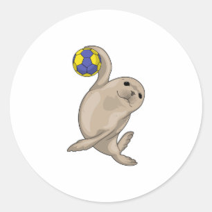 シールハンドボール選手ハンドボール ラウンドシール