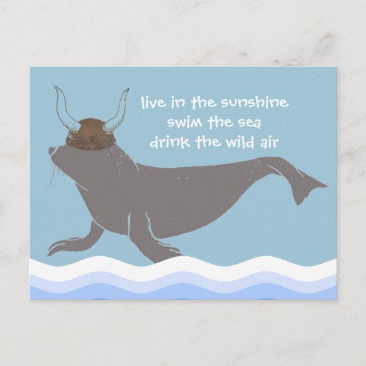 シールバイキングイラストレーション ポストカード (正面)