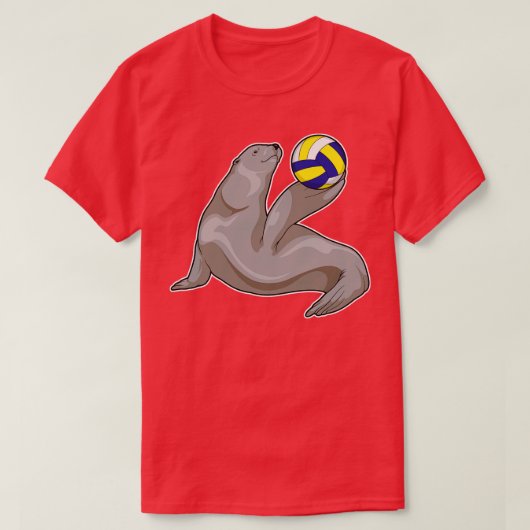 シールバレーボール選手バレーボール2 Tシャツ (デザイン正面)