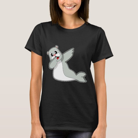 シールヒップホップダンス Tシャツ (正面)