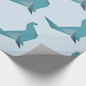 シールブルーギフト包装紙 ラッピングペーパー (角)