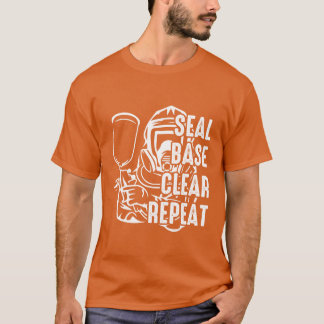 シールベース クリア リピート 面白い 車 スプレーヤー 車 ペイント Tシャツ