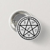 シールボタン-白の黒 缶バッジ (正面&裏面)