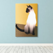 シールポイントシャメネコ キャンバスプリント (インサイチュ (ウッドフロア))