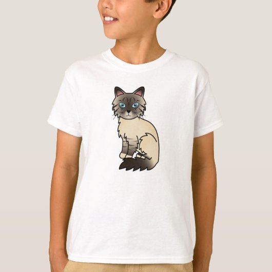 シールポイントタビー ビルマン / ラグドール Tシャツ (正面)
