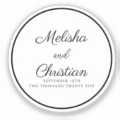 シールミニマリストのモダンカリグラフ シール (正面)