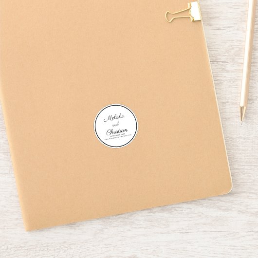 シールミニマリストのモダンカリグラフ シール (ノートブック)