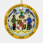 シールメリーランド州 セラミックオーナメント (正面)