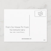 シールモダンフォトホリデーカード シーズンポストカード (裏面)