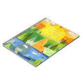 シールリバーカヤックサンライズこれは私の幸せ場所 ノートブック (左側)