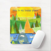 シールリバーカヤックサンライズハッピー プレイスアート マウスパッド (マウス)