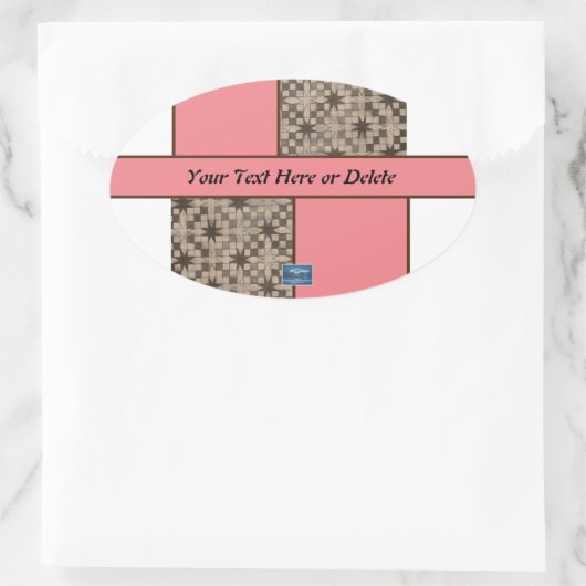 シール楕円（ピーチLED S.C.C.） RFPMDesigns ©️ 2023 楕円形シール (バッグ)