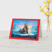 シール環境クリスマスカード カード (黄色い花)