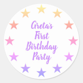 シール誕生日パーティー ラウンドシール