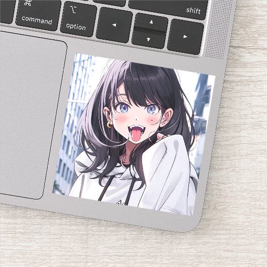 シール｜あっかんベーJK｜寿司娘 GenerativeAI シール (詳細)