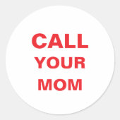 シール – お母さんに電話 (正面)