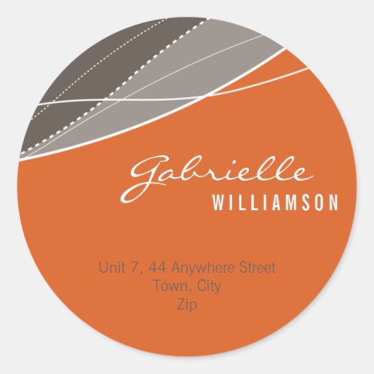 シール::エレガンスモダン8 ラウンドシール (正面)