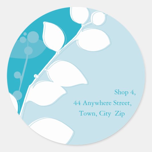 シール：：ゴムの葉1 ラウンドシール (正面)