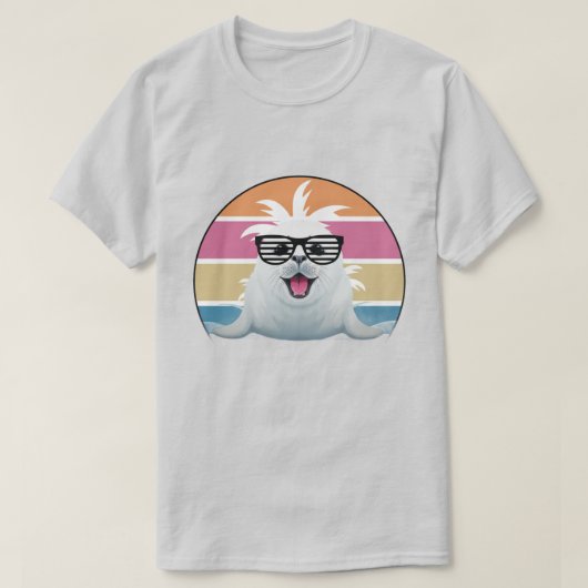 シール サングラス 楽しい Tシャツ (デザイン正面)