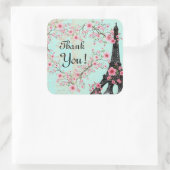 シール、シートラベルパリエッフェルタワー スクエアシール (バッグ)