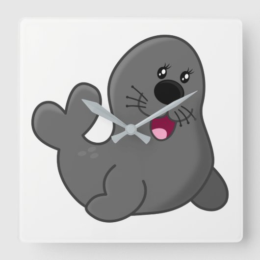 シール スクエア壁時計 (正面)