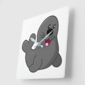 シール スクエア壁時計 (傾斜)