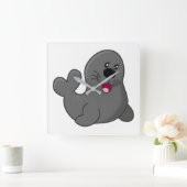 シール スクエア壁時計 (ホーム)