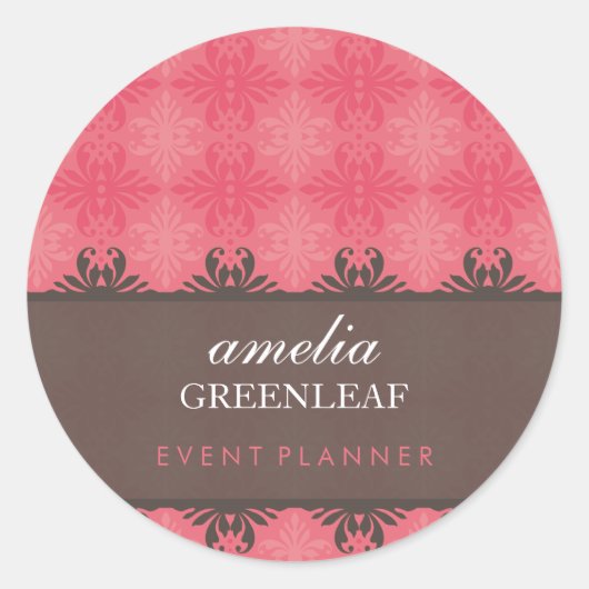 シール： スタイリッシュ: パターン（の模様が）ある 11 ラウンドシール (正面)