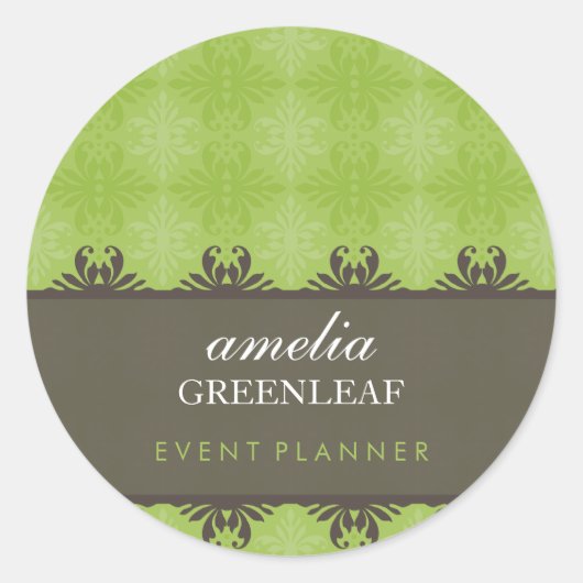 シール： スタイリッシュ: パターン（の模様が）ある 12 ラウンドシール (正面)