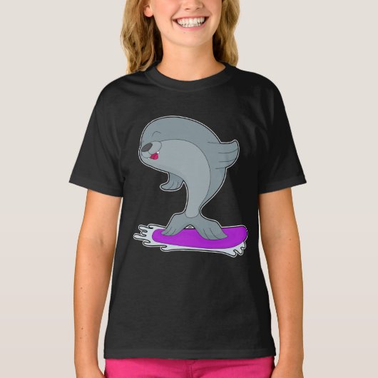 シール スノーボード 冬のスポーツ Tシャツ (正面)