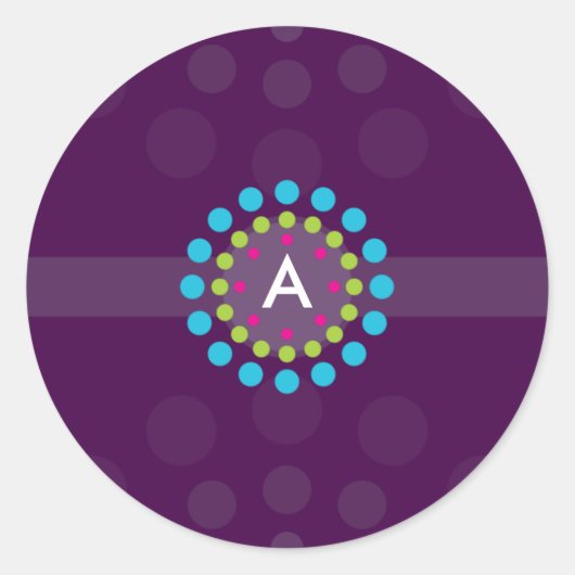 シール::レトロスポット1 ラウンドシール (正面)