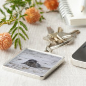 シール – 動物画像プレミアムスクウェアKeychain キーホルダー (側面)