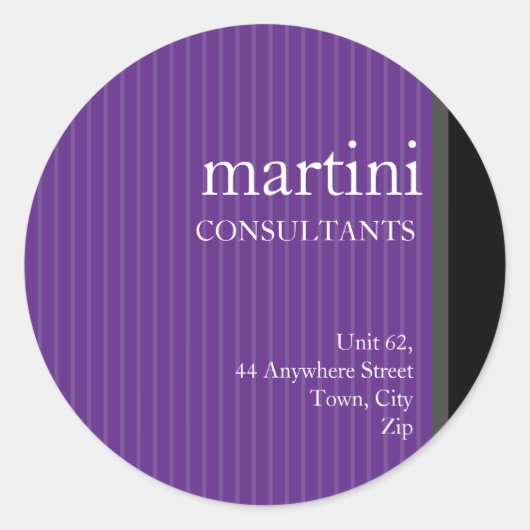 シール::単お洒落に1 ラウンドシール (正面)