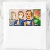 シール，紅茶，コーヒー，ウォッカ，薬 長方形シール (バッグ)